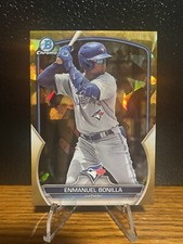 2023 Bowman Draft Sapphire Enmanuel Bonilla Gold 08/50 #BDC-195 Blue Jays