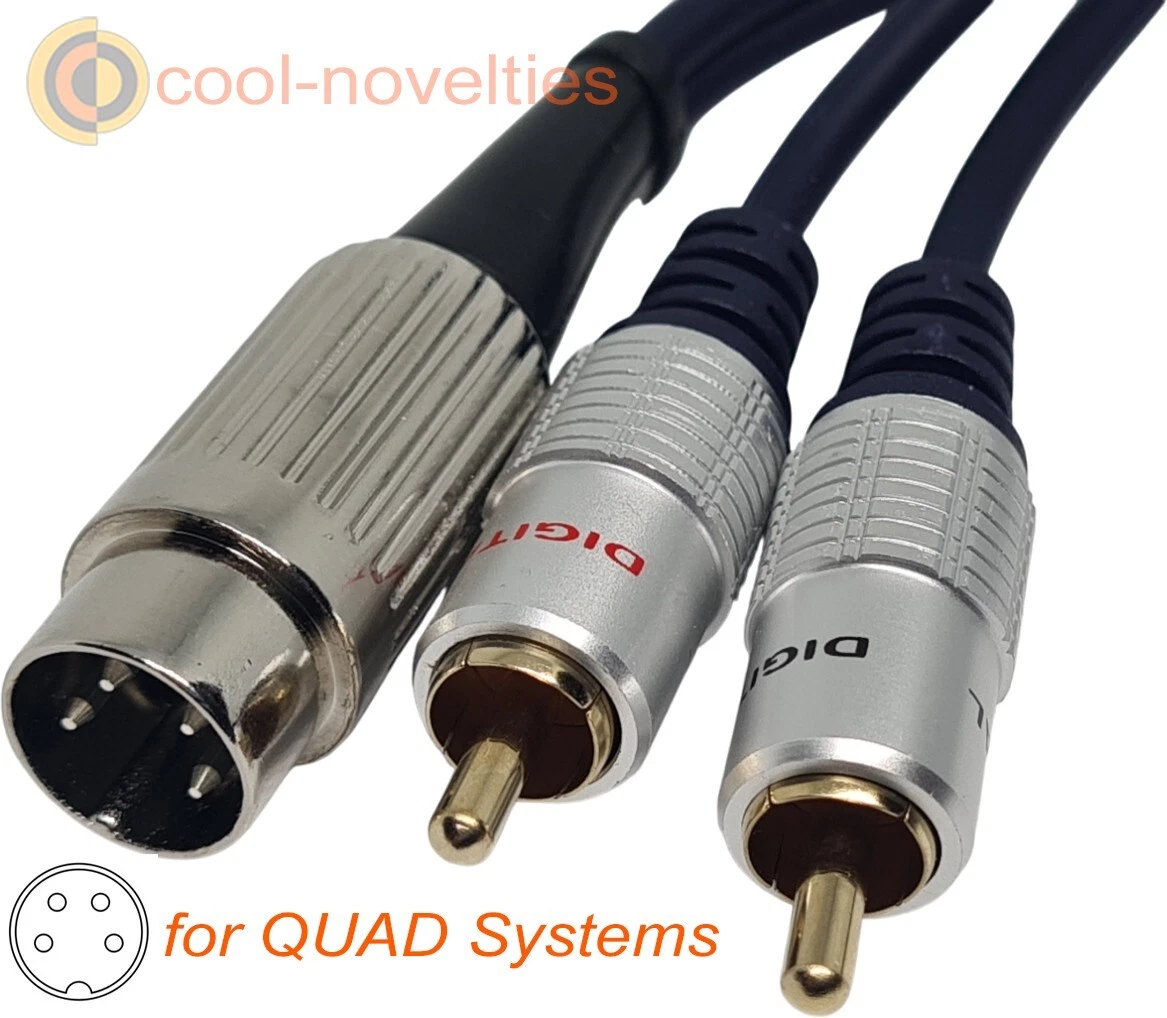 QUAD 34 44 405 DIN 4Pin to Din 4Pin Cable 1m オーダー ピュア 