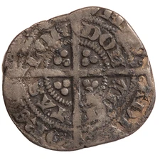 KING EDWARD III HAMMERED SILVER HALFGROAT HALF GROAT [London] (#7319)