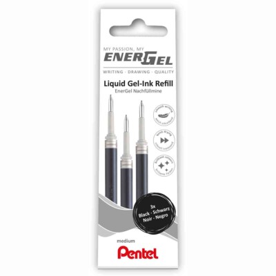 PENTEL EnerGel Nachfüllmine LR7-3B 0,35mm schwarz 3 Stück