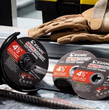 4-1/2" CUT OFF WHEEL METAL/STAINLESS STEEL FOR ANGLE GRINDER