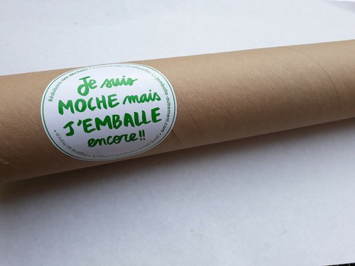 Lot de 60 étiquettes "Je suis MOCHE mais j'EMBALLE encore! emballage ECONOMIQUE - Picture 4 of 4