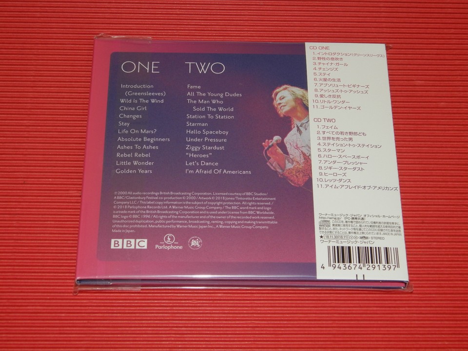 4BT 2018 JAPAN 2 CD SET DAVID BOWIE GLASTONBURY 2000 DIGI SLEEVE | eBay