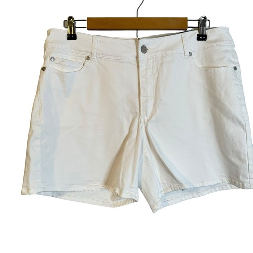 Cato Shorts Größe 14 mittelhoher Bund weiß Denim Schrittlänge Damenshorts - Bild 5 von 12