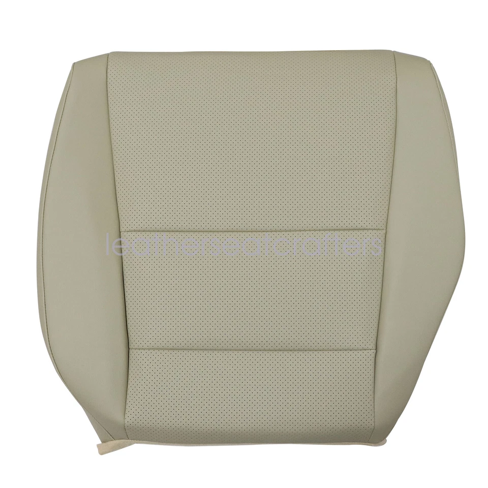 Cubierta de asiento de cuero perforado para parte inferior del conductor Acura TSX 2009-2013 2014 color tostado Foto 3 de 4