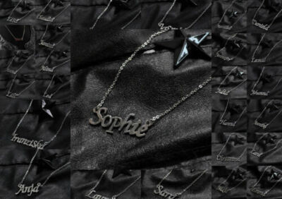 Edelstahl Namenskette Kette Name Halskette Statementkette Wunschname Buchstaben