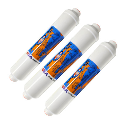 Omnipure CL10ROT40-C Inline Carbon Water Filter 3/8''NPT  3Pk