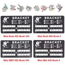 20Pcs/1packs Dental Orthodontic Metal Brackets Braces Mini-Roth Slot.022" Hooks