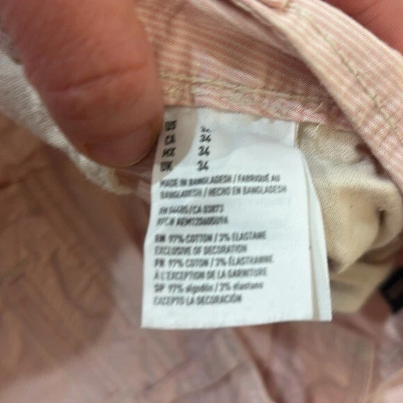 American Eagle белый и розовый классические шорты размер 34 - Изображение 4 из 4