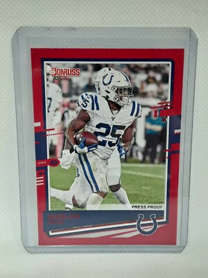 Marlon Mack 2020 Donruss Football RED PRESS PROOF #122 Indianapolis Colts