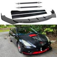 Front Bumper Lip Spoiler Splitter 86.6" Side Skirts Extension For Toyota Celica
