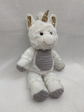 Spark Create Imagine White Gold Unicorn Plush Rattle Crinkle 16" Stuffed Animal