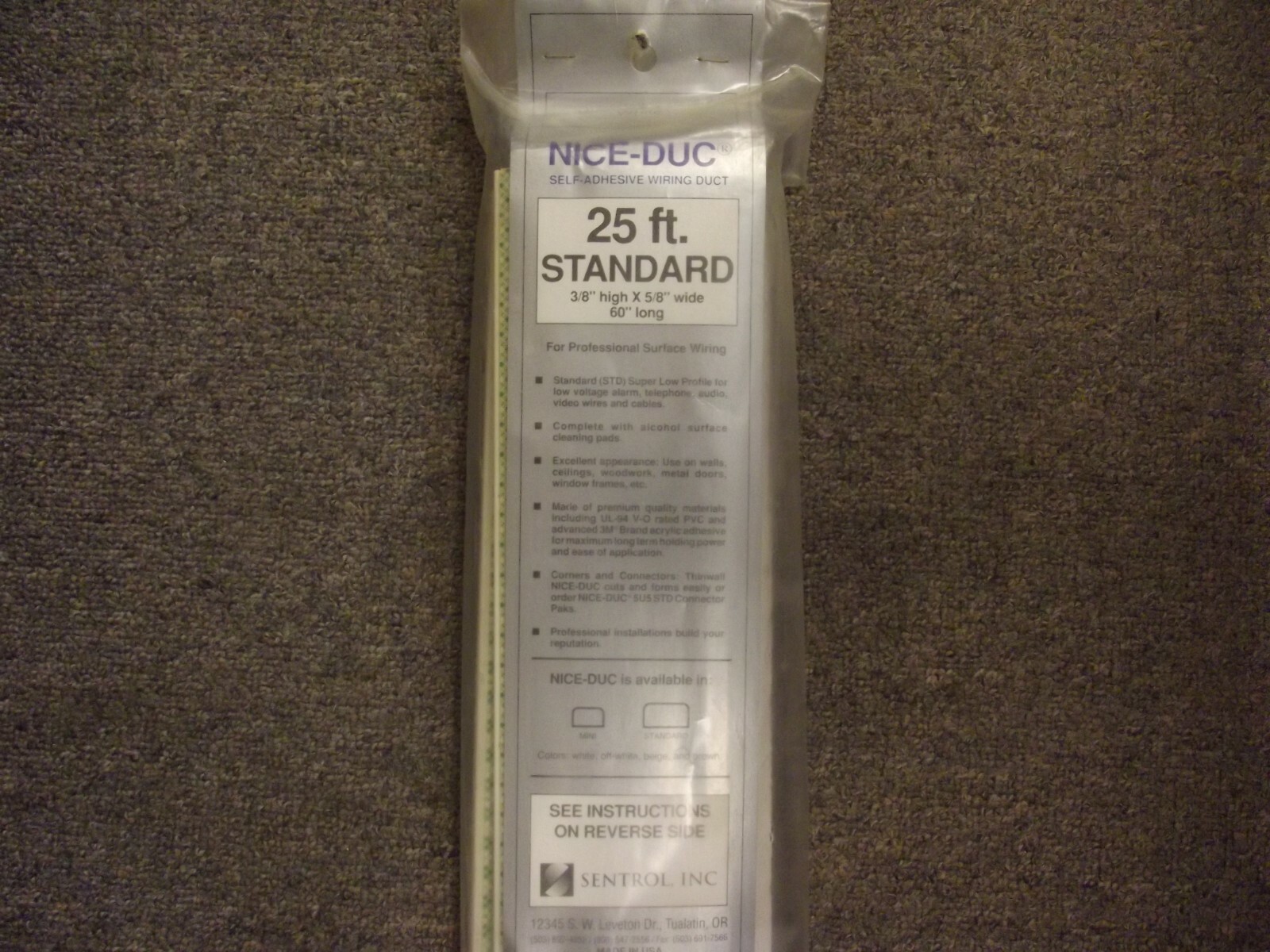 GE NiceDuc wiring electrical duct, conduit self adhesive 3/8 x 5/8 25FT eBay