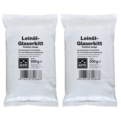 1kg Leinöl Glaserkitt beige Fensterkitt Leinölkitt Kitt zum Fenster einglasen