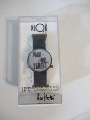 Klok Alain Silberstein  Quartz Fashion Watch New Old Stock w/ case + directions