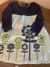LL Bean Girls Jersey Dress Size 6/7 Long Sleeve