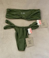NWT FREE PEOPLE Stone Fox Swim Lele Bikini Top and Bijou Bottom Size Large
