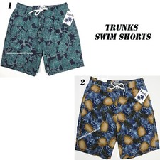 TRUNKS SURF SWIM CO.NEW MENS BEACH SHORTS QUICK DRY MARINE BLUE PERSIAN BLUE