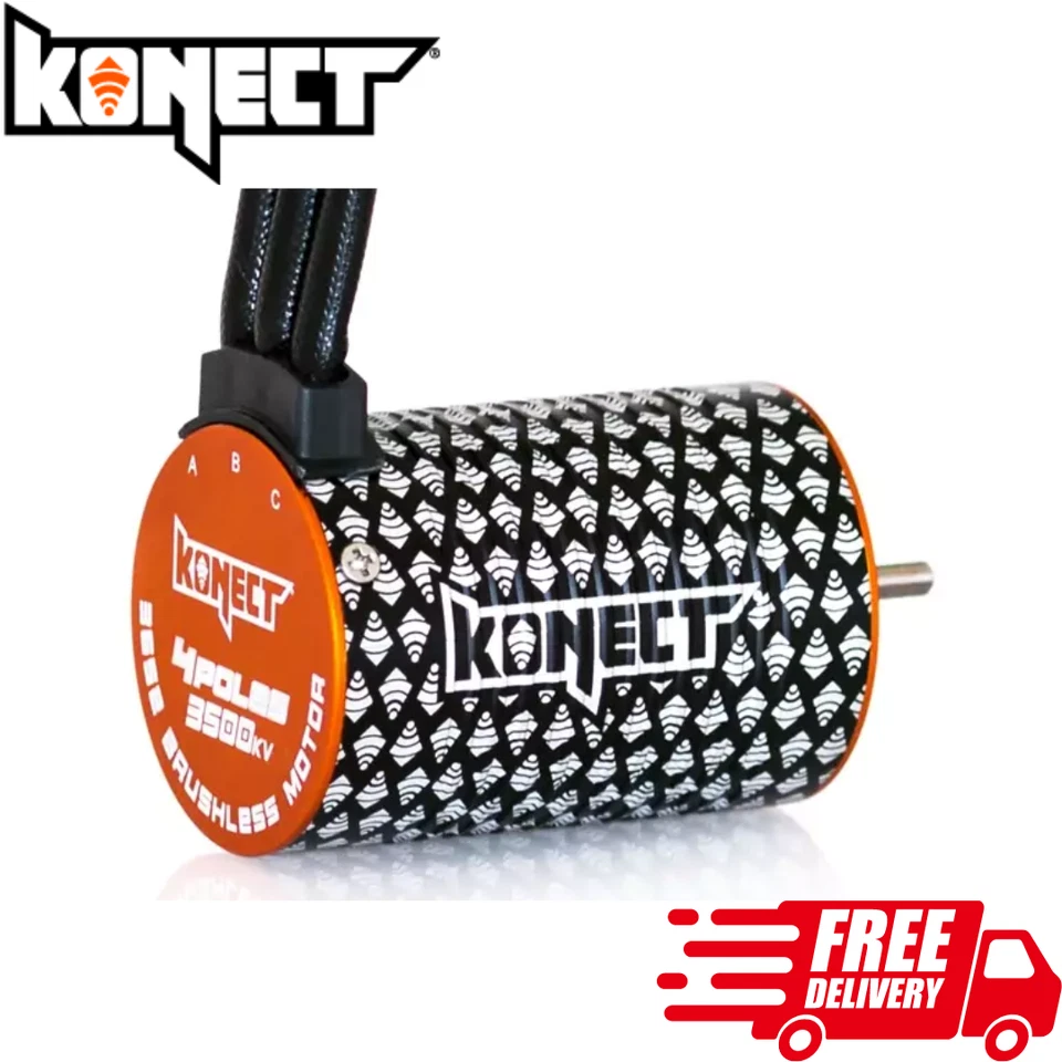 Konect Brushless Combo 3500kv Motor 50A Waterproof ESC Program Card RC Car 1/10 - Image 4 of 4