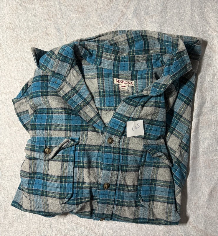 Merona M Flannel Shirt Glue Grey Gray C63