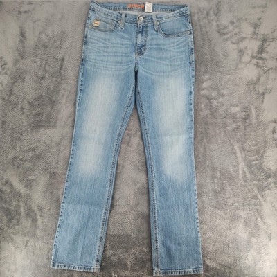 Cinch Ian Slim Bootcut Jeans Mens 33x36 Blue Light Wash Stretch Denim Pants