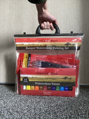 NEU Bumper Aquarellmal Set Palette Pad Tabletten verschiedene Pinsel Pack