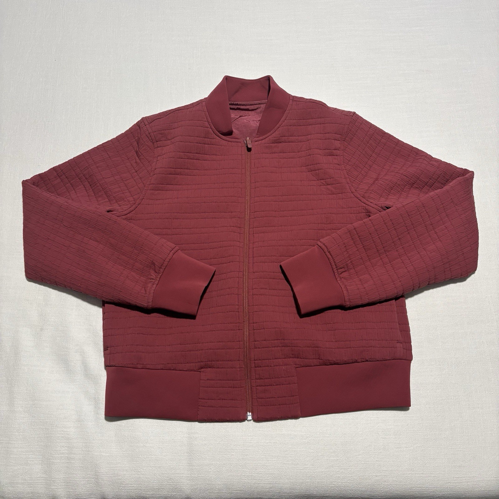 Lululemon Serene Travels Bomber Jacket | Size 10 | Reversible | Color: Chianti image 5