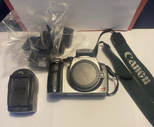 Canon EOS Digital Rebel 6.3MP DSLR Camera Body Silver/Black with Charger  Strap