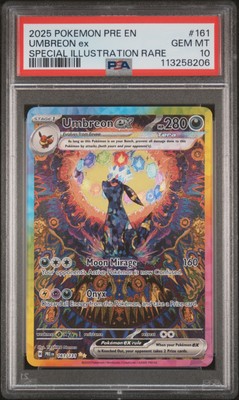 2025 POKEMON PRE EN-PRISMATIC EVOLUTIONS #161 UMBREON EX PSA 10 | eBay