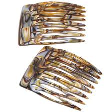 French Hair Side Comb Small Twist Onyx Strong Hold for Bun Up Do