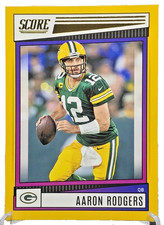 2022 Panini Score Aaron Rodgers Gold Parallel #96 Green Bay Packers