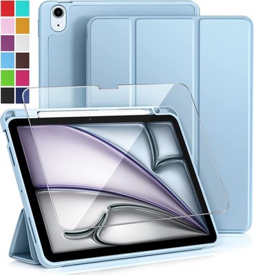 Stifthalter Hülle + 9H Panzerfolie Glas iPad Air 11 M4 2026/ M3 2025/ M2 2024