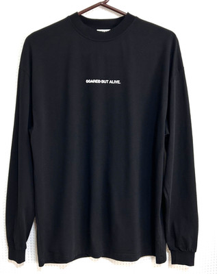 Scared But Alive Black Crew Shirt Pullover Size XS Streetwear Sweatshirt