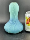Van Briggle 9” Vase Arts & Crafts Blue On Blue Textured Matte In Ex Mint Cond.