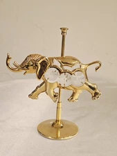 Mascot Inc Crystal Delight 24k Gold Plated Austrian Crystal Carousel Elephant 