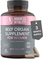 Optimal Carnivore Beef Organ Supplement for Women 180 Capsules | Beef Organ