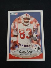Cedric Jones 1990 Fleer 321 New England Patriots Rookie Football Card. rookie card picture
