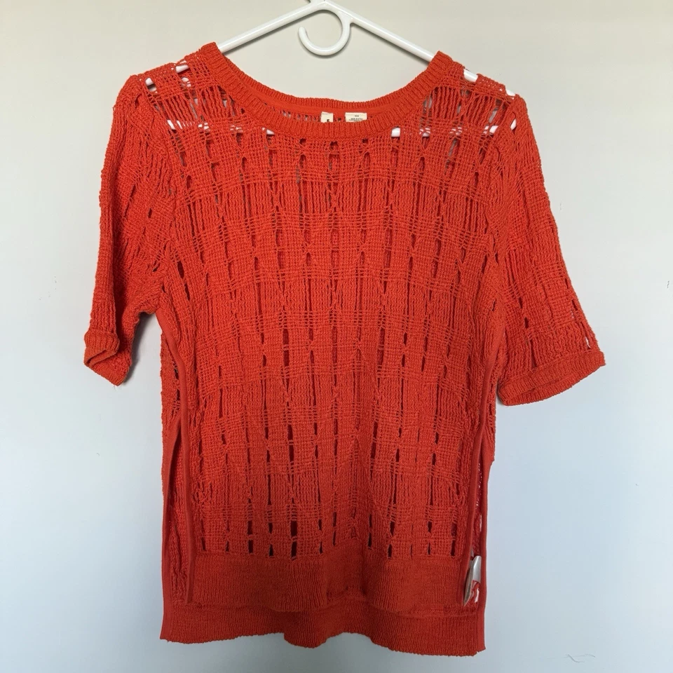 Top de ganchillo MOTH Anthropologie para mujer rojo mediano ropa de playa ropa de resort vacaciones Foto 2 de 4
