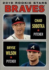 2019 Topps Heritage #172 Braves 2019 Rookie Stars (Chad Sobotka / Bryse Wilson)