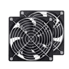 2-Pack 120mm Fan DC 12V Computer Fan 120mm x120mm x 25mm 2-Pin High Performan...