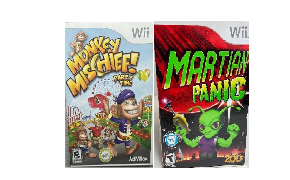 MARTIAN PANIC AND MONKEY MISCHIEF PARTY TIME Nintendo Wii GAMES | eBay