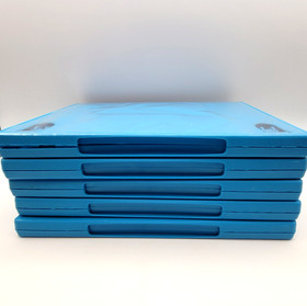 5x Nintendo Wii U Game Cases Boxes Replacements - Blue - Brand New