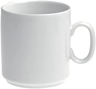 Revol White Mug White Porcelain Coffee Mug  (Set of 6) 11.15-oz
