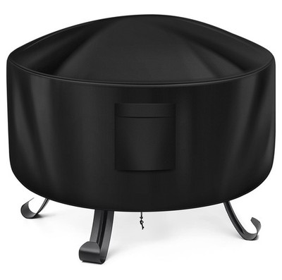 Fire Pit Cover - Round, 22-34 Inch, Heavy Duty Oxford Fabric, Waterproof
