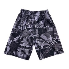 Jordan Boys XL Dri-FIT Basketball Shorts Black Grey Graphic Collage 13-15Y-2050