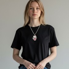 Hello Kitty  Style Rhinestone Pendant Necklace