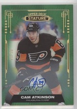 2021-22 Upper Deck Stature Green Auto 18/50 Cam Atkinson #19 Auto 0c3
