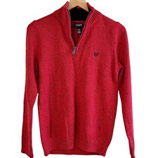 Chaps 1/4 Zipper Long Sleeve Sweater