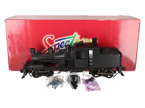 Locomotora de vapor Heisler Bachmann Spectrum 81799 G negra sin letras para dos camiones | Condition: Used