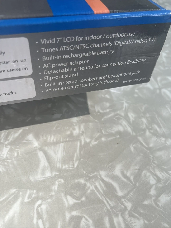 New In Box RCA RTV86073 Portable 7" Widescreen LCD Tested Fast Free Shipping - Image 4 of 4